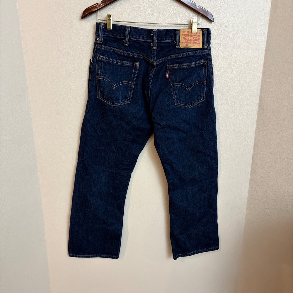 Levi's 517 Bootcut Jeans 31x26.5 Dark Wash Denim Western Cowboy Workwear